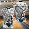 BlueJose Bowling And Pins Fire Dragon Bold Flame Artwork Customized Name, Team Name 3D Shirt (6 Colors)
