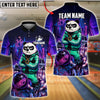 BlueJose Bowling And Pins Cyberpunk Panda Neon Street Style Customized Name, Team Name 3D Shirt (4 Colors)