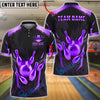 BlueJose Bowling And Pins Luxury Gold Crown Ball Phoenix Design Customized Name, Team Name 3D Shirt (6 Colors)
