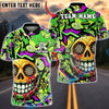 BlueJose Darts Smile Skull Neon Graffiti Dripping Art Multicolor Options Personalized Name Shirt (4 Colors)