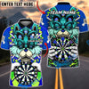 BlueJose Darts Monster Cat Board Graphic Multicolor Options Personalized Name Shirt (4 Colors)