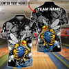 BlueJose Bowling & Pins Angry Bee Graffiti Splash Art Customized Name, Team Name 3D Shirt (6 Colors)