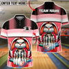 BlueJose Bowling & Pins Bunny Gangster Style Cartoon Graphic Customized Name, Team Name 3D Shirt (4 Colors)