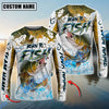 Bluejose Walleye Fishing Skin Dynamic Jump Custom Name & Team Name 3D Shirts