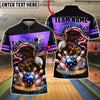 BlueJose Bowling & Pins Patriotic Eagle Slam Strike American Flag Customized Name, Team Name 3D Shirt (6 Colors)