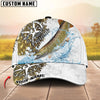BlueJose Fishing Compass Vintage Art Splash Design Personalized Cap (13 Breeds)