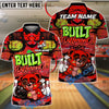 BlueJose Bowling & Pins Built Different Graffiti Teddy Bear Customized Name, Team Name 3D Shirt (4 Colors)