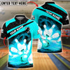 BlueJose Bowling & Pins Strike Fire Motion Pins Smash Customized Name, Team Name 3D Shirt (4 Colors)