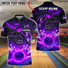 BlueJose Bowling & Pins Dark Dragon Lava Strike Customized Name, Team Name 3D Shirt (4 Colors)