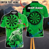 BlueJose Darts Panther Artistic Dartboard Pattern Multicolor Options Personalized Name Shirt (4 Colors)