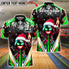 BlueJose Bowling And Pins Santa Fire Strike Customized Name, Team Name 3D Shirt (4 Colors)