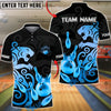 BlueJose Bowling & Pins Black Gold Panther Crown Customized Name, Team Name 3D Shirt (6 Colors)