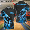 BlueJose Bowling & Pins Dragon Strike Golden Tribal Customized Name, Team Name 3D Shirt (6 Colors)