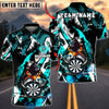 BlueJose Darts Angry Penguin Dartboard Hunter Dark Graphic Powerful Style Personalized Name, Team Name Unisex Shirt (4 Colors)