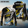 Bluejose Fishing Yellow Thunder Hexagonal Splatter Custom Name & Team Name 3D Shirts (12 Breeds)