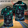 BlueJose Bowling & Pins Bloody Skull Couple Horror Art Customized Name, Team Name 3D Shirt (4 Colors)