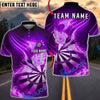 BlueJose Darts Dartboard Flaming Phoenix Style Personalized Name, Team Name Unisex Shirt (4 Colors)