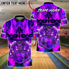 BlueJose Bowling & Pins Inferno Demon Flaming Design Customized Name, Team Name 3D Shirt (4 Colors)