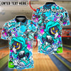 BlueJose Bowling & Pins Street Sticker Hoodie Bowler Customized Name, Team Name 3D Shirt (4 Colors)