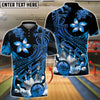 BlueJose Bowling & Pins Polynesian Flame Tribal Style Customized Name, Team Name 3D Shirt (4 Colors)