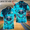 BlueJose Bowling & Pins Inferno Bull Flame Power Customized Name, Team Name 3D Shirt (4 Colors)