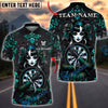 BlueJose Darts Cool Gothic Doll Dark Fantasy Personalized Name, Team Name Unisex Shirt (4 Colors)