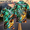 BlueJose Darts Fire Ice Abstract Energy Dartboard Personalized Name, Team Name Unisex Shirt (4 Colors)