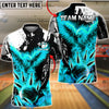BlueJose Bowling & Pins Phoenix Fire Strike Customized Name, Team Name 3D Shirt (4 Colors)