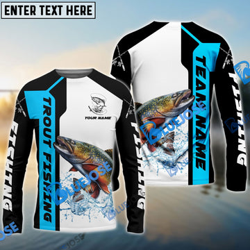 Bluejose Trout Fishing Blue Line Sport Custom Name & Team Name 3D Shirts