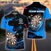 BlueJose Darts Classic Dartboard Multicolor Options Personalized Name Shirt (4 Colors)