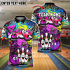 BlueJose  Funny Graffiti Bowling Crew Customized Name, Team Name 3D Shirt (4 Colors)