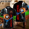 BlueJose Billiards Ball 8 Fire Broken Glass Personalized Shirt (4 Colors) For Kids