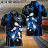 BlueJose Bowling And Pins Strike The Blood Multicolor Customized Name 3D Shirt (4 Colors)