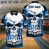 BlueJose Bowling And Pins Haunted Skull Multicolor Customized Name 3D Shirt (4 Colors)