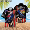 BlueJose Billiards American Flag Player Personalized Name, Team Name Shirt