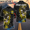 BlueJose Darts Aztec Skull Warrior Multicolor Options Personalized Name Shirt (6 Colors)
