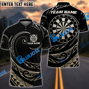 BlueJose Darts Hawaii Polynesian Personalized Name, Team Name Shirt (4 Colors)