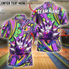 BlueJose Bowling And Pins Graffiti Boom Customized Name 3D Shirt (4 Colors)