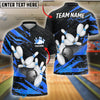 BlueJose Bowling And Pins Flash Customized Name 3D Shirt (6 Colors)