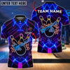 BlueJose Bowling And Pins Neon Light Style Customized Name, Team Name Shirt For Kids