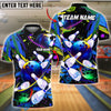 BlueJose Bowling And Pins Galaxy Customized Name, Team Name 3D Shirt (4 Colors)