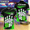 BlueJose Bowling And Pins Smug Ball & Pins Customized Name, Team Name 3D Shirt (4 Colors)
