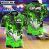 BlueJose Bowling And Pins Smoking Throw Customized Name, Team Name 3D Shirt (4 Colors)