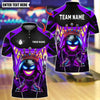 BlueJose Bowling And Pins King Bowling With Flame Pin Design Customized Name, Team Name 3D Shirt (4 Colors)