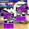 BlueJose Bowling And Pins Flaming Angry Bowling Design Customized Name, Team Name 3D Shirt (4 Colors)