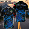 BlueJose Darts Neon Wolf Personalized Name, Team Name Shirt (4 Colors)