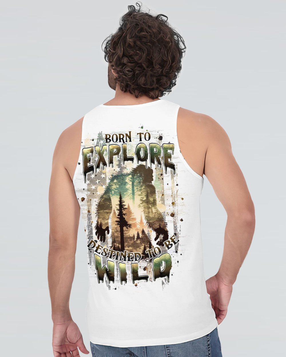 BORN TO EXPLORE DESTINED TO BE WILD BIGFOOT ALL OVER PRINT - TLPQ1309243