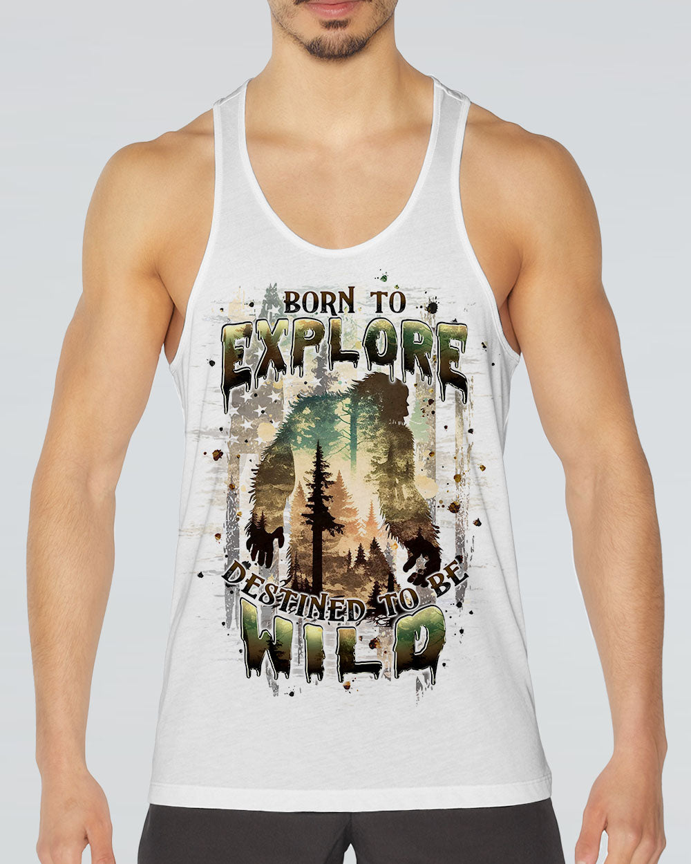 BORN TO EXPLORE DESTINED TO BE WILD BIGFOOT ALL OVER PRINT - TLPQ1309243