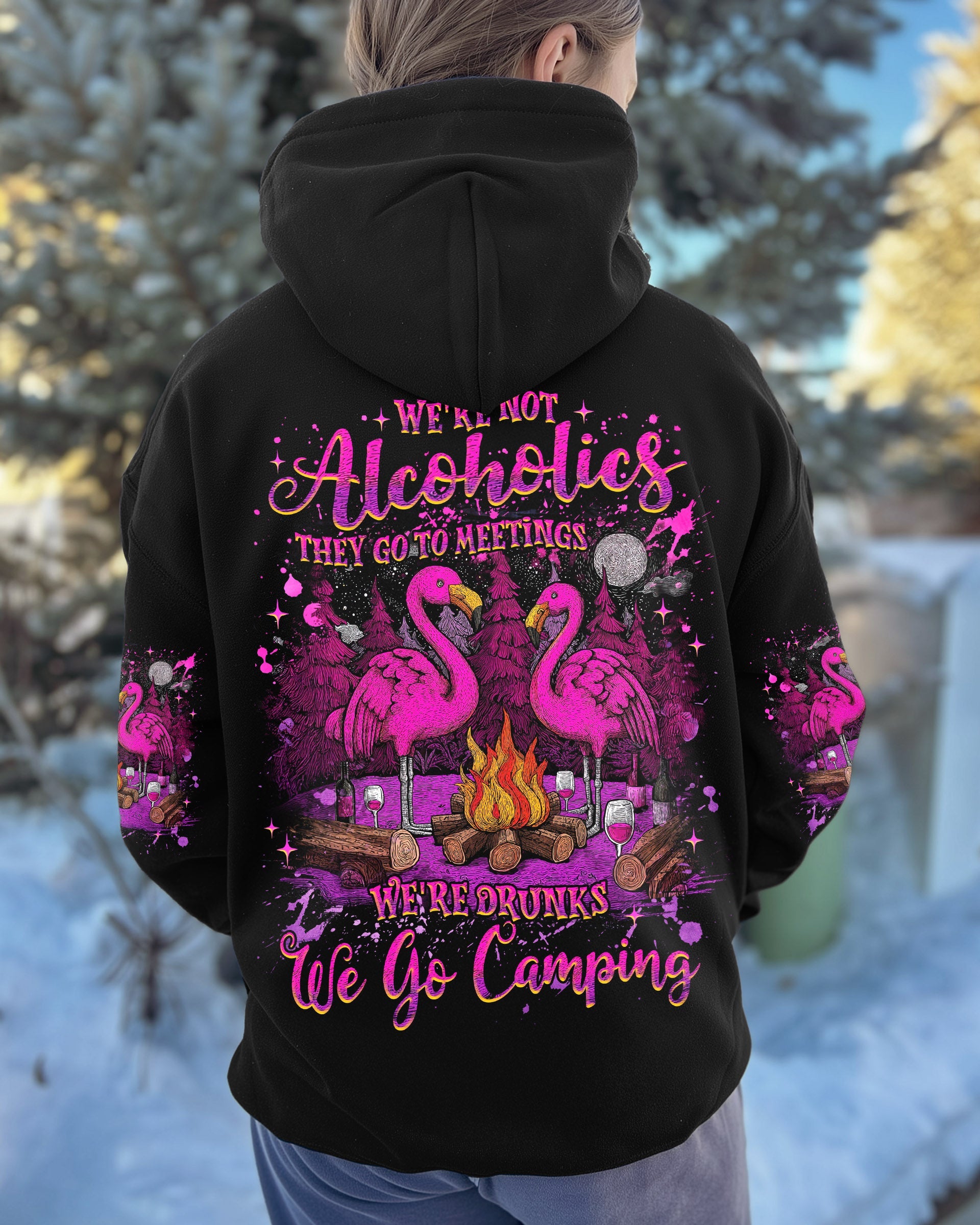 WE GO CAMPING FLAMINGO ALL OVER PRINT - TLNZ2708253