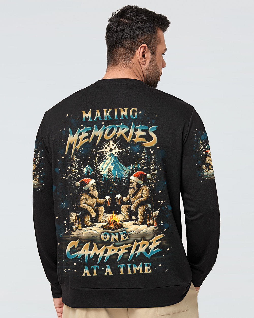 MAKING MEMORIES ONE CAMPFIRE BIGFOOT CHRISTMAS ALL OVER PRINT - YHLN0810243